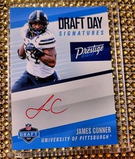 2017 Panini Prestige James Conner RC Draft Day Signature RED❤️INK AUTO 25/prt