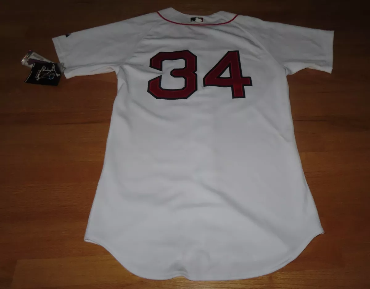 Majestic DAVID ORTIZ No 34 BOSTON RED SOX Button Down (Size 40) Baseball  Jersey