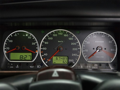 Fits VW Corrado Polished Aluminum Dial Gauge Trim Cluster Rings 3pcs - Imagen 6 de 7