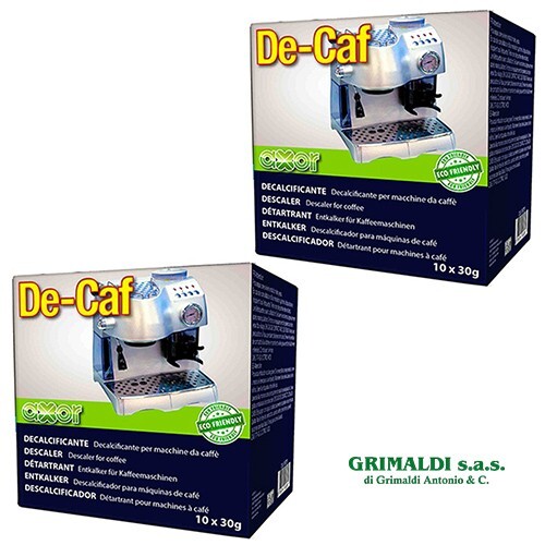AXOR DE030 DECAF 2 CONFEZIONE DA 10 BUSTINE DECALCIFICANTE PER MACCHINA DA CAFFÉ
