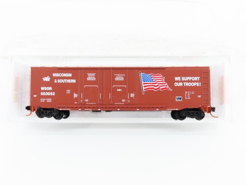 N Micro-Trains MTL 07500180 WSOR "¡Apoyamos a nuestras tropas!" Coche de caja 50' #503052 | Zustand: Used