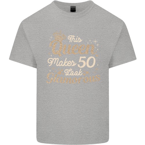 50th Birthday Queen Fifty Years Old 50 Mens Light Cotton T-Shirt - Picture 6 of 29