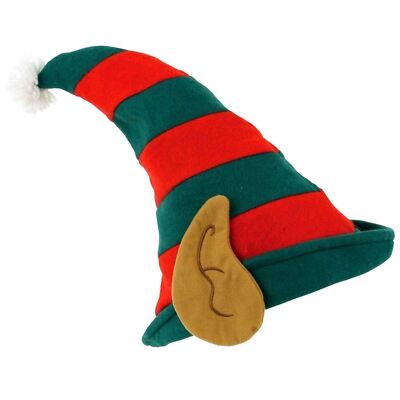 ERWACHSENE ELFENMÜTZE HERREN DAMEN WEIHNACHTSKOSTÜM WEIHNACHTEN WEIHNACHTSMANN HELFER KOSTÜM PARTYKLEID