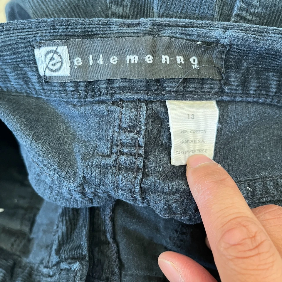 Pantalones Cortos de Pana Negros ELEMENT Estilo CALIENTE Pantalones Cortos Talla 13 Ropa Informal de Verano Foto 4 de 4