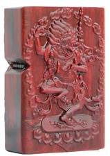 Natural Rosewood Carved Vajrayogini Lighter Box For Zippo Insert Kit(Case Only)