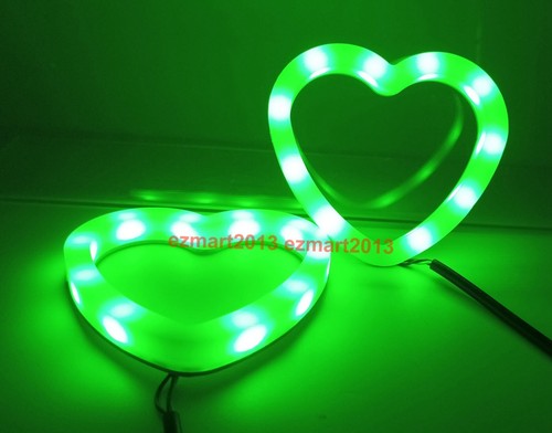4x Chasing Dynamic Dream Color Flow RGB Love Heart Halo Ring Demon Devil Eye DRL - Picture 18 of 19