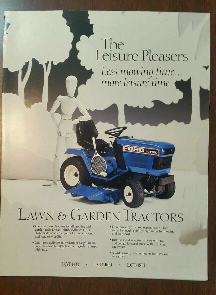 Vintage Ford Lawn Garden Tractor Brochure LGT-14D LGT-16D LGT-18H YT-14  YT-16