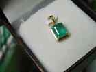 3.00Ct Natural Emerald 14k Solid Yellow Gold Solitaire Women's Gift Pendant