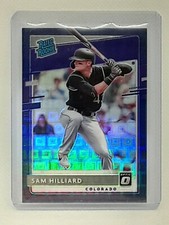 Sam Hilliard 2020 Optic Rated Rookie BLUE PANDORA (78/99) Colorado Rockies