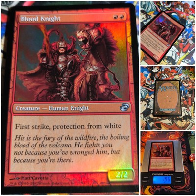 MTG Blood Knight   Nm Foil Planar Chaos 2007 Magic The Gathering Og Card Red 