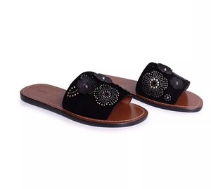 coach leather slides
