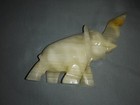 Vintage Carved Sculpture Alabaster Marble Stone Or ONYX Elephant Figurine — photo 2