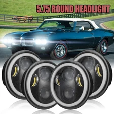 4pc 5.75inch Round LED Headlights HI/LO DRL Fit Po-ntiac GTO Grand Prix Firebird