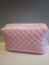 New Soft Pink Zip Makeup Bag Cosmetic Organizer Toiletries Bag