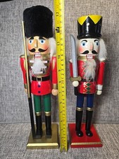 Nutcracker Soldiers, Fearsome Wooden Enemies Of Nuts, 13.5-14" Tall