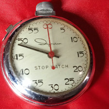 Vintage Ingraham Silver Analog Handheld Stopw...