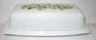 Vintage Pyrex Spring Blossom / Crazy Daisy Butter Dish Green Flowers w/ Lid USA