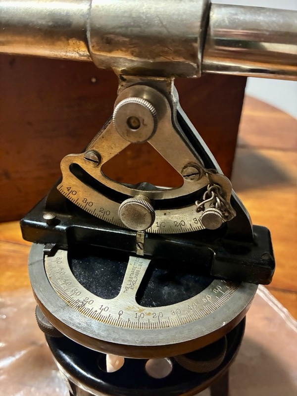 Vintage L.S. Starrett No. 99-B Survey Transit Original Box, Manual & Plumb Bob