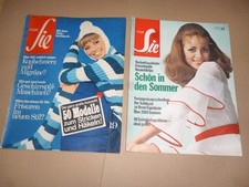 2 x Für Sie Zeitschrift September 1966 + Juli 1969 Mode Damen 60er Hippie Beat