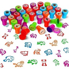10Pcs Kids Self-Inking Stamps Set DIY Smiley Scrapbook Painting Toy Decor UK