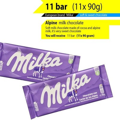FREE SHIPPING 5 till 11x bar milk chocolate 'Milka' - choice in more variations