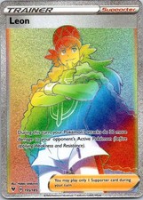 Leon 195/185 Rainbow Rare Vivid Voltage Pokemon Holo Near Mint on eBay