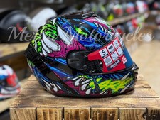 CASCO MOTO SHARK SPARTAN RS SHAYTAN - NERO/VERDE/VIOLA