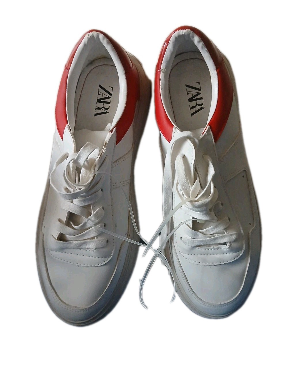 SAOLA Sneakers uomo EU 40 taglia US 7 scarpe casual bicolore rosso e bianco di Zara.