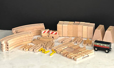 Lot 33 Pcs Vintage BRIO Curved Track Cross Supports 33626 Passenger Car Stops