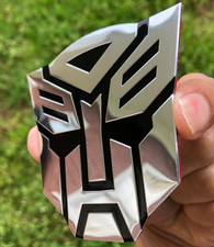 2 Pcs Aluminum Transformers Autobots Optimus Prime Car Sticker Decal Emblem