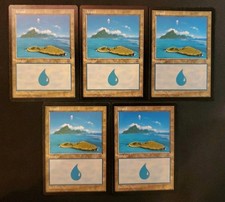 5x Island #155 Portal Second Age NM/VLP Magic The Gathering MTG Blue Land Mana