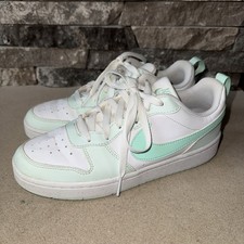Nike Court Borough Low Recraft big Kids Shoes White/Mint Sz 5Y