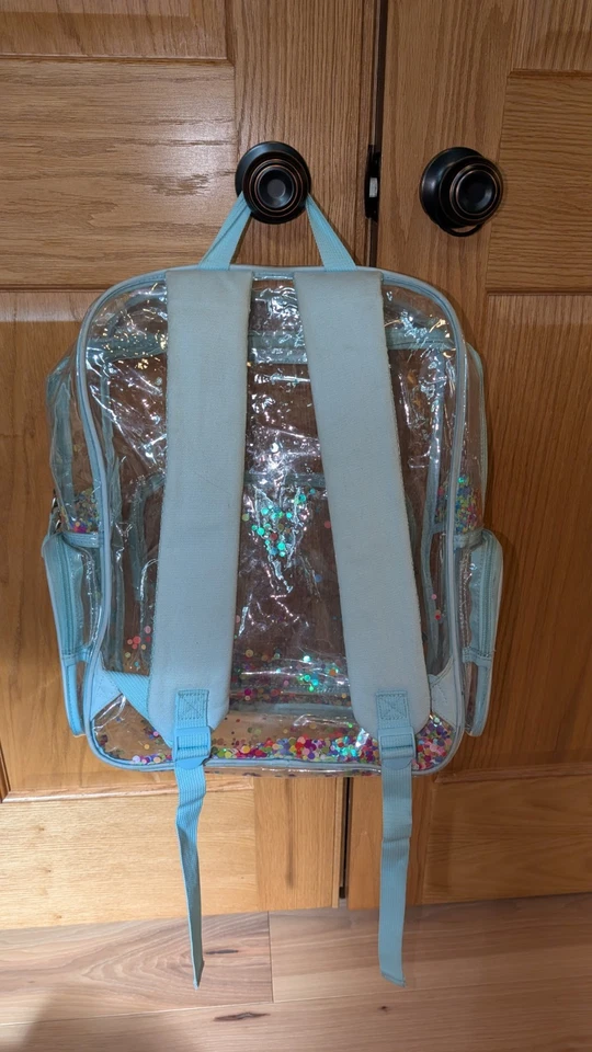 Mochila de festival Clear Sweet Honey Rave llena de confeti niños niñas fiesta baile Foto 4 de 4