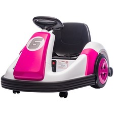 Kids Girls Toddler Ride On Go Kart Toy Bumper Car Electric Battery Powered Pink
