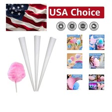 High-Quality 100ct Cotton Candy Cones - Perfect for Carnivals & Gatherings