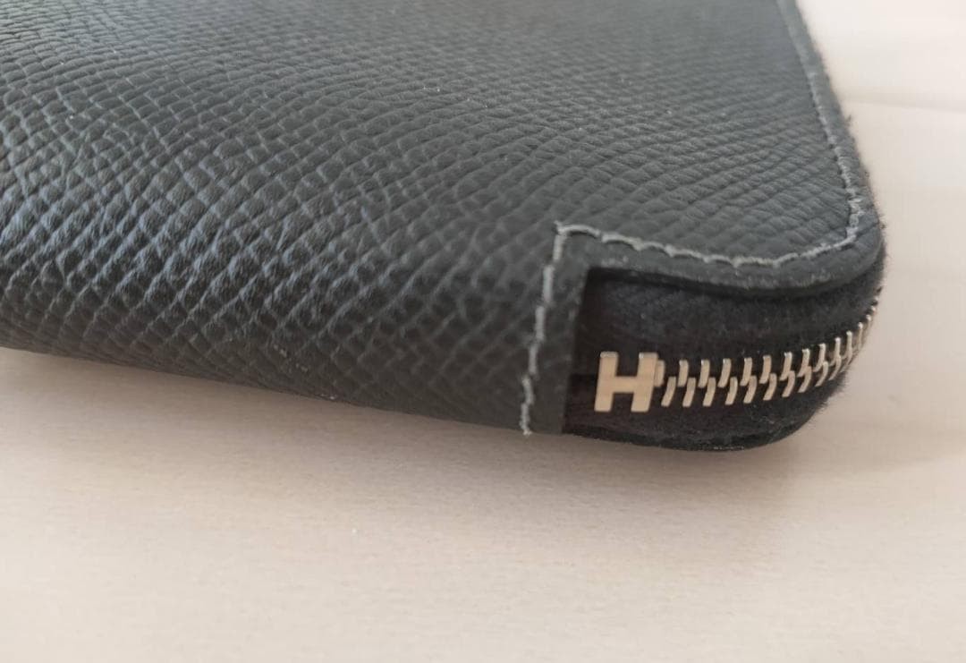 Hermes Azap Silk In Long Wallet 20x11x2cm Black Palladium Box Luxury Edition thumbnail 9