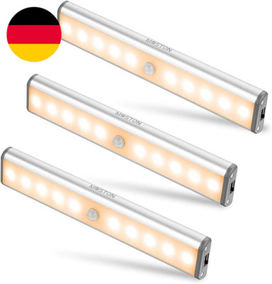 MOSTON Schrankleuchten Mit Bewegungsmelder 10 LED USB Magnetisch Bewegungsmelder