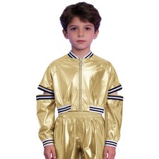 Boys Jacket Party Coat Zipper Outwear Baseball Clubwear Carnival Costume Dance