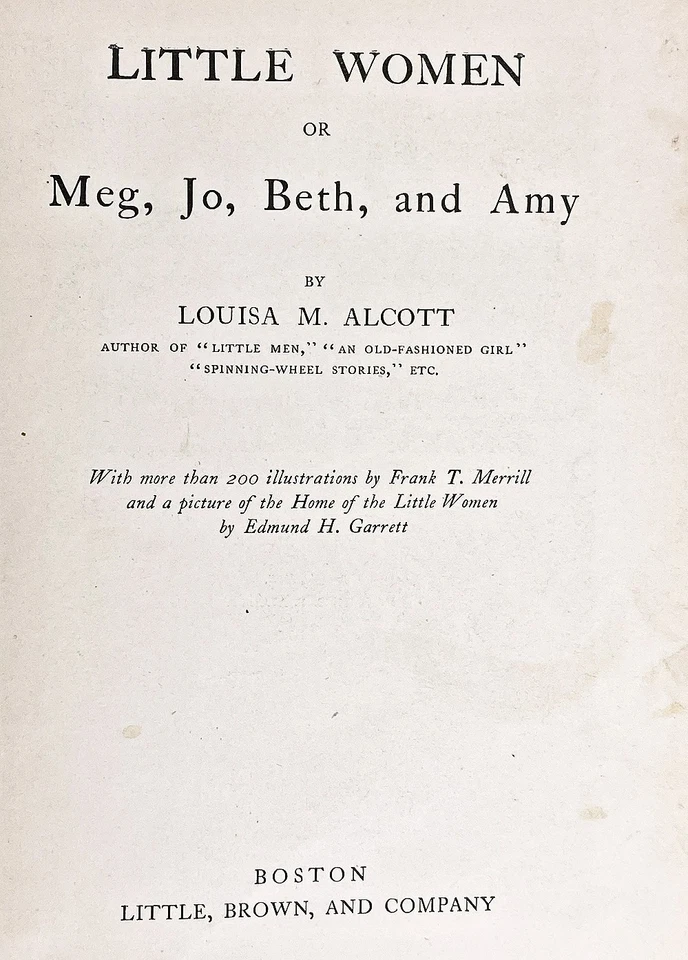 1896 LITTLE WOMEN Victorian CHRISTMAS Civil War ALCOTT Antique 200 ILLUSTRATIONS Foto 3 de 4