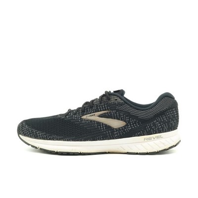 Brooks Herren Revel 1 Sneaker Schwarz Mesh Atmungsaktiv Laufschuhe EU 46.5