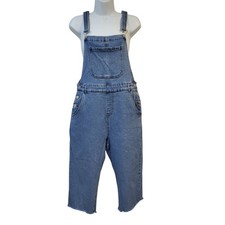 Pep & Co Dungarees Blue Skinny Cropped Stretch Denim Women's Uk XL 14 W32 L17