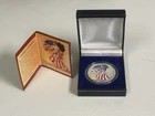 2000 American Eagle Silver Dollar in Full Color in OGP with COA