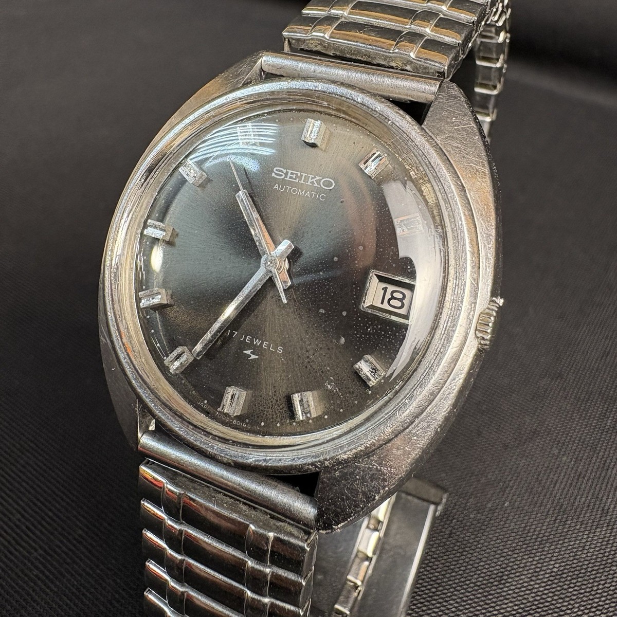セイコー自動巻き7005-8032 Rare Vintage Mens Seiko Automatic Watch 7005-8032 7005a Movement
