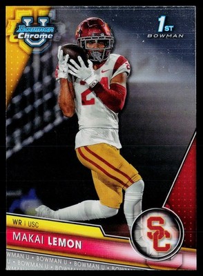 2023 Bowman University Chrome #160 Makai Lemon