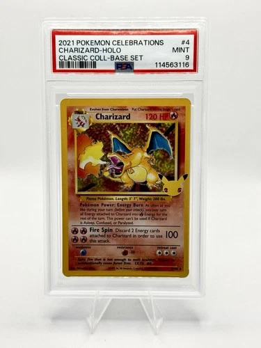 Pokemon 2021 Celebrations Charizard Holo Classic Collection Base Set 4/102 PSA 9