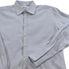 Charles Tyrwhitt Mens Extra Slim Fit Dress White Stripe Shirt 16x33 French Cuff