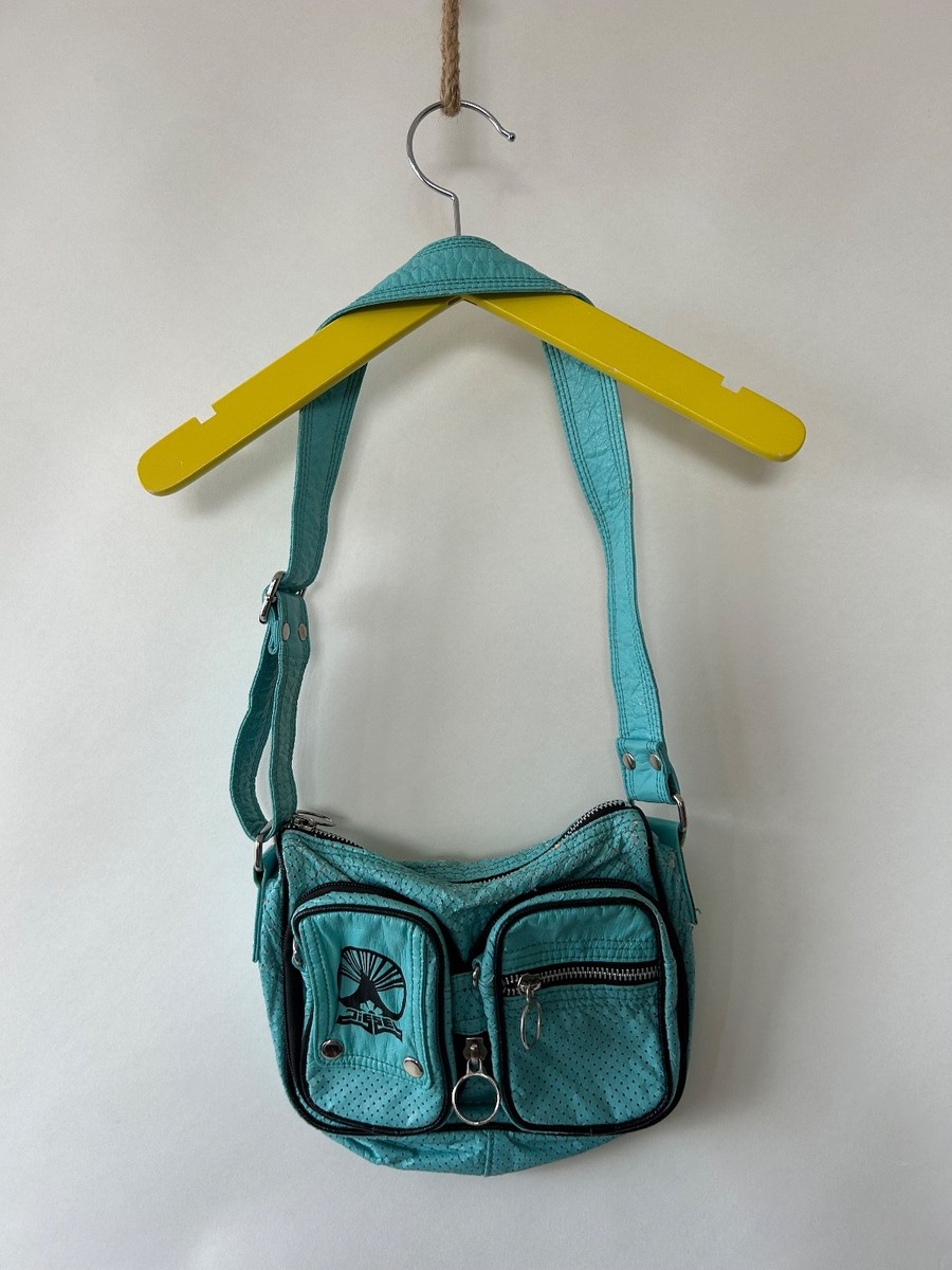 訳あり00s archive DIESEL HOBO bag y2k punk Vintage Diesel Archive Y2K Blue Hobo Shoulder Bag Canvas Multi