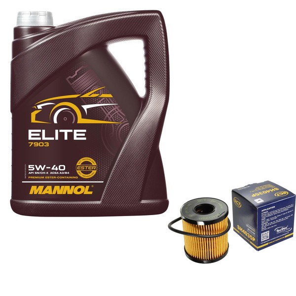 Inspektionspaket 5L Mannol 5W-40 FüR Peugeot 206 CC 1.6 16V 1.4I 1.1I 207 Mini-image