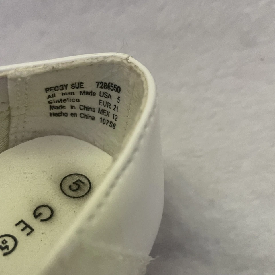 George винтажный Baby девочки белый платье туфли Peggy Sue размер 5 - Изображение 4 из 4