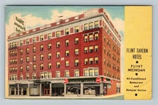 Flint Michigan FLINT TAVERN HOTEL Advertising Drug Store c1954 Vintage Postcard